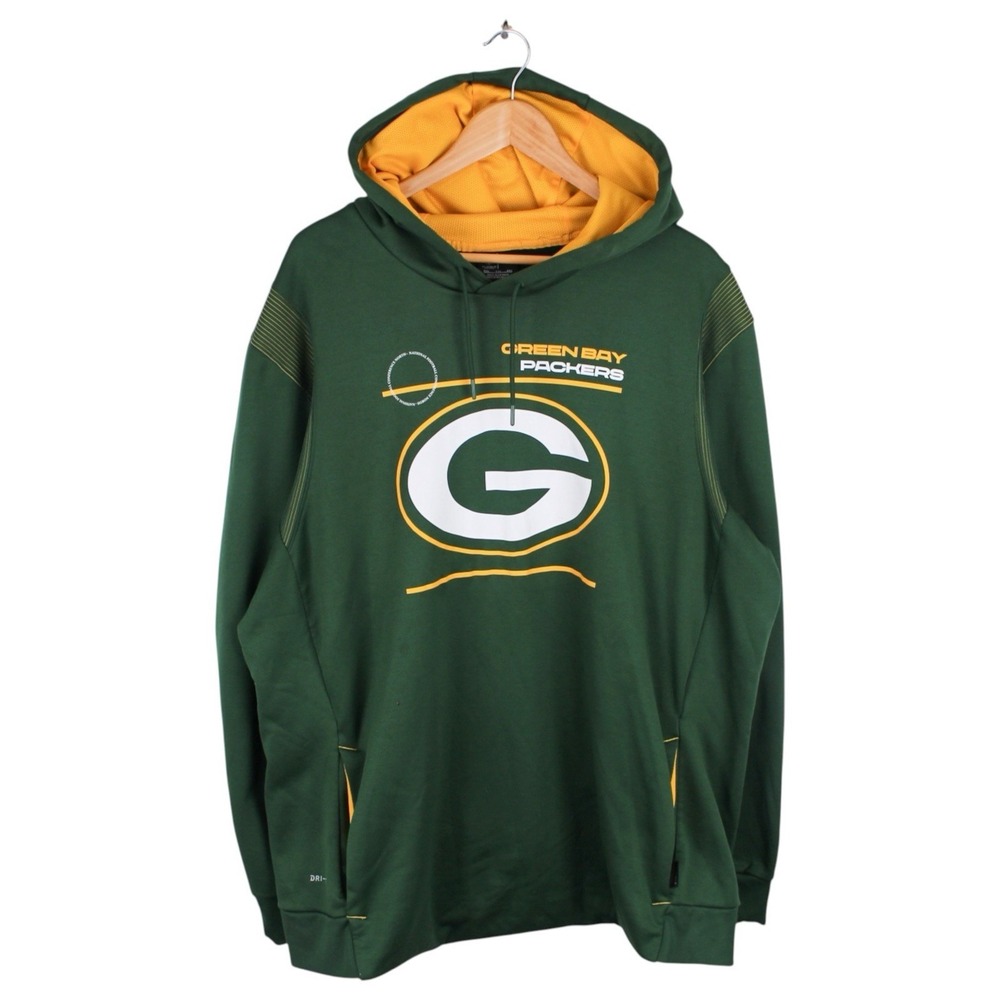 Nike NFL Green Bay Packers Dri-FIT Pullover Hoodie Men's XXL On Field Apparel